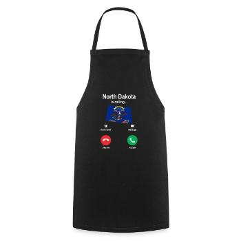 Travel North Dakota Gift - Cooking Apron - black - Front - AI Model Male 185 dark (185cm)