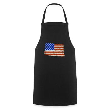 North Dakota Home Pride Usa flag gift - Cooking Apron - black - Front - AI Model Male 185 dark (185cm)