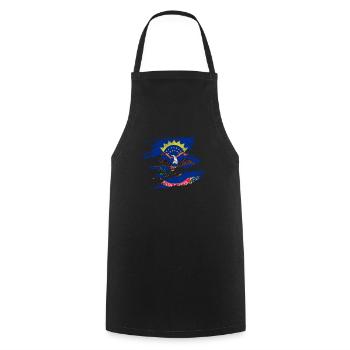 North Dakota proud gift - Cooking Apron - black - Front - AI Model Male 185 dark (185cm)
