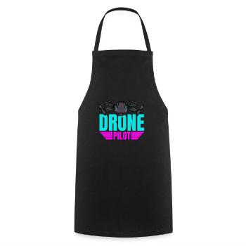 Drone Drone Pilot Drone Operator Quadcopter - Cooking Apron - black - Front - AI Model Male 185 dark (185cm)