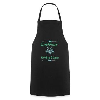 Tshirt homme Coiffeur fantastique - Tablier de cuisine - noir - Devant - AI Model Male 185 dark (185cm)