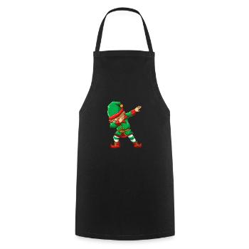 Dabbing Weihnachtself Weihnachten X-Mas - Kochschürze - Schwarz - Vorne - AI Model Male 185 dark (185cm)