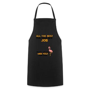 All the best new job job change - Cooking Apron - black - Front - AI Model Male 185 dark (185cm)
