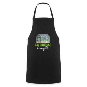 Greenhouse Gangsta Funny Plant Lover Succulent Pla - Cooking Apron - black - Front - AI Model Male 185 dark (185cm)