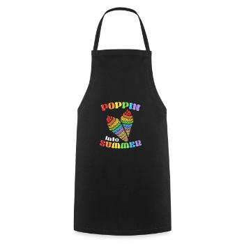 Poppin Into Summer Pop It Fidget Cone Ice Cream - Cooking Apron - black - Front - AI Model Male 185 dark (185cm)