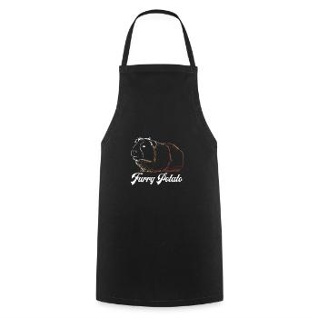Furry Potato - Kochschürze - Schwarz - Vorne - AI Model Male 185 dark (185cm)