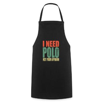 Polo Spruch lustig - Kochschürze - Schwarz - Vorne - AI Model Male 185 dark (185cm)