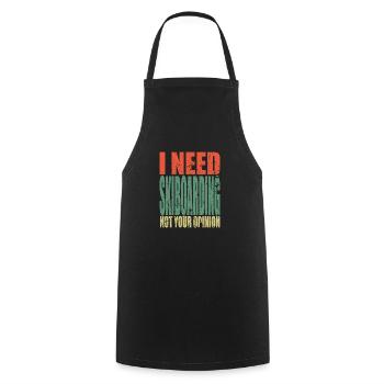 Skiboarding en disant drôle - Tablier de cuisine - noir - Devant - AI Model Male 185 dark (185cm)