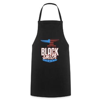 American Flag Blacksmith Stars And Stripes - Cooking Apron - black - Front - AI Model Male 185 dark (185cm)