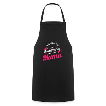 Breastfeeding Normalized Proud Full Time - Cooking Apron - black - Front - AI Model Male 185 dark (185cm)