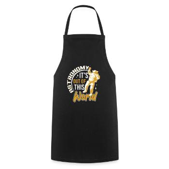 Astronomy Out Of This World Humor - Cooking Apron - black - Front - AI Model Male 185 dark (185cm)