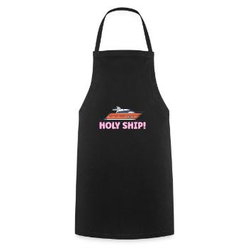 Holy Ship! Kreuzfahrt - Kochschürze - Schwarz - Vorne - AI Model Male 185 dark (185cm)