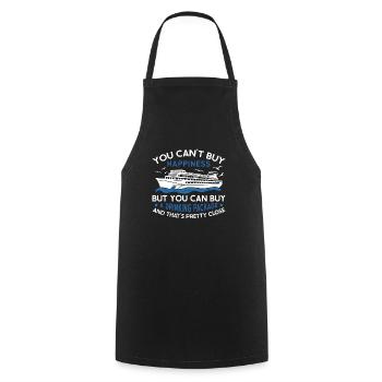 You Cant Buy Happiness But A Drinking Package - Cooking Apron - black - Front - AI Model Male 185 dark (185cm)