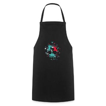 Course cycliste Color Splash - Tablier de cuisine - noir - Devant - AI Model Male 185 dark (185cm)