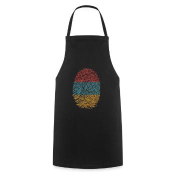 Armenia Armenian Armenian Fingerprint Flag - Cooking Apron - black - Front - AI Model Male 185 dark (185cm)