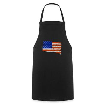 South Dakota Home Usa flag gift - Cooking Apron - black - Front - AI Model Male 185 dark (185cm)