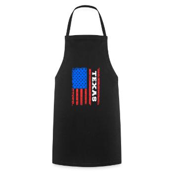 Texas Usa flaggen geschenk - Kochschürze - Schwarz - Vorne - AI Model Male 185 dark (185cm)