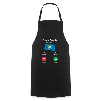 Visit to South Dakota Gift - Cooking Apron - black - Front - AI Model Male 185 dark (185cm)