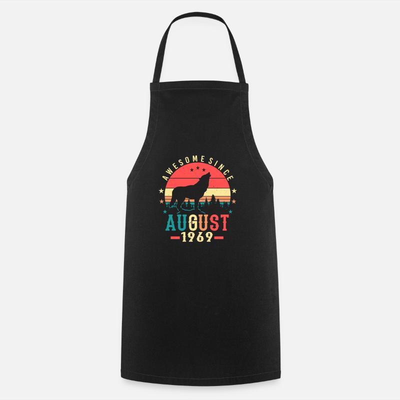 1969 Août Rétro - Tablier de cuisine - noir
