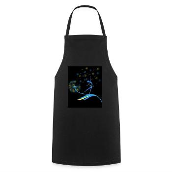 Pissenlit Fille Ukraine Liberté Drapeau ukrainien - Tablier de cuisine - noir - Devant - AI Model Male 185 dark (185cm)