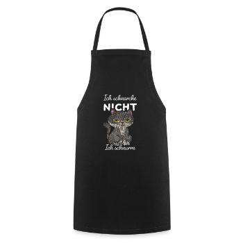 Schnurren Schlafshirt Schnarchshirt Morgenmuffel - Kochschürze - Schwarz - Vorne - AI Model Male 185 dark (185cm)