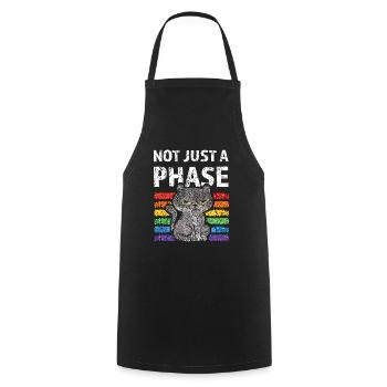 Rainbow Not just a Phase Pride Cats Gay - Cooking Apron - black - Front - AI Model Male 185 dark (185cm)