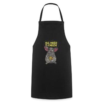 Rats Mouse Owner House Mouse Cheese Cheese Lover - Cooking Apron - black - Front - AI Model Male 185 dark (185cm)