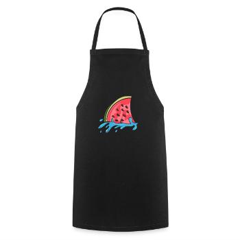Shark Fin As Watermelon - Cooking Apron - black - Front - AI Model Male 185 dark (185cm)