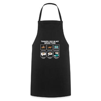 Équitation Sports équestres Chevaux Amateurs de chevaux Cavaliers - Tablier de cuisine - noir - Devant - AI Model Male 185 dark (185cm)