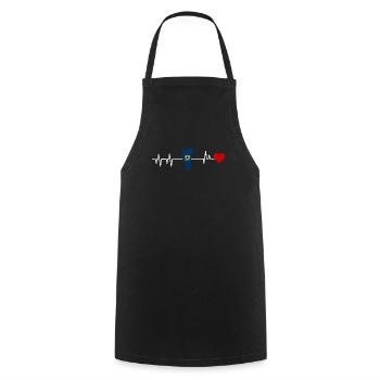 Vermont heartbeat gift - Cooking Apron - black - Front - AI Model Male 185 dark (185cm)