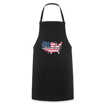 Gestohlenes Land USA Flagge Indigene Indianer - Kochschürze - Schwarz - Vorne - AI Model Male 185 dark (185cm)