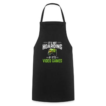 It's Not Hoarding If It's Video Games Funny Gamer - Cooking Apron - black - Front - AI Model Male 185 dark (185cm)