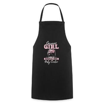 Cute Gamer Girl Like A Normal Girl Only Cooler Gam - Cooking Apron - black - Front - AI Model Male 185 dark (185cm)