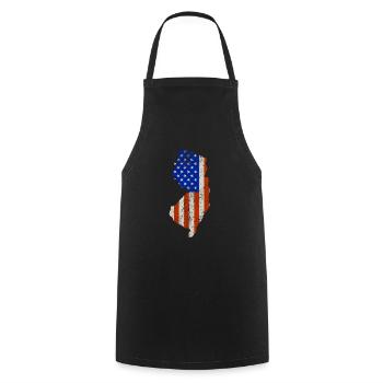 New-jersey Home Usa flag gift - Cooking Apron - black - Front - AI Model Male 185 dark (185cm)