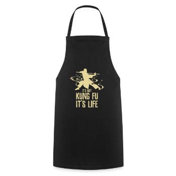 Its Not Kung Fu Its Life - Cooking Apron - black - Front - AI Model Male 185 dark (185cm)