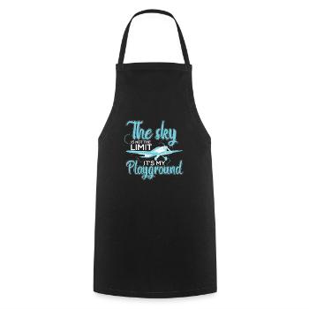 The Sky Is Not The Limit Its My Playground - Cooking Apron - black - Front - AI Model Male 185 dark (185cm)