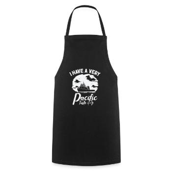 Tugboat Sailing Pacific Sea Breeze Watercraft - Cooking Apron - black - Front - AI Model Male 185 dark (185cm)