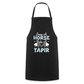 Save The Horse Ride Ein Tapir Wildlife Animal Tapir - Kochschürze - Schwarz - Vorne - AI Model Male 185 dark (185cm)