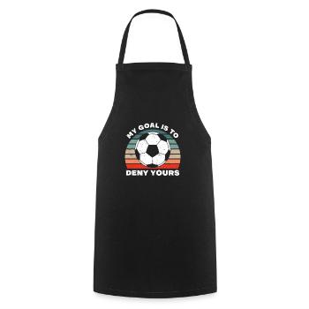 Fußballspieler Torwart Fußball Keeper Tor Elfmeter - Kochschürze - Schwarz - Vorne - AI Model Male 185 dark (185cm)