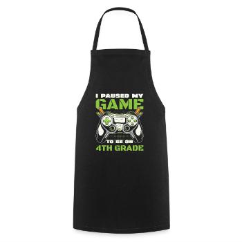 Fourth Grader Awesome Back To School Gamer Lover - Cooking Apron - black - Front - AI Model Male 185 dark (185cm)