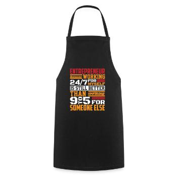 Entrepreneurs Business Lifestyle Cadeaux I - Tablier de cuisine - noir - Devant - AI Model Male 185 dark (185cm)