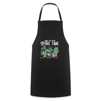 Gardening Things I Do In My Spare Time Gardeners - Cooking Apron - black - Front - AI Model Male 185 dark (185cm)