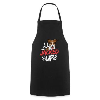 All Jacked Up Jack Russell Terrier Lover Dog Owner - Cooking Apron - black - Front - AI Model Male 185 dark (185cm)