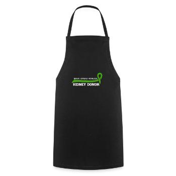 Proud Brave Kidney Donor Kidney Transplant Surgery - Cooking Apron - black - Front - AI Model Male 185 dark (185cm)