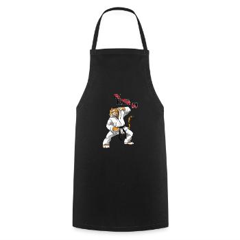 Taekwondo Tiger - Kochschürze - Schwarz - Vorne - AI Model Male 185 dark (185cm)