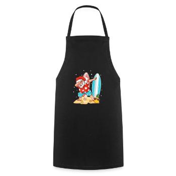 Dabbing Santa Weihnachten X-Mas Sommer Surfer - Kochschürze - Schwarz - Vorne - AI Model Male 185 dark (185cm)