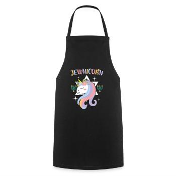 Jewnicorn Unicorn Rosh Hashanah Jewish New Year - Cooking Apron - black - Front - AI Model Male 185 dark (185cm)
