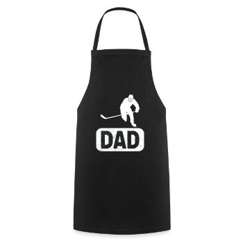 Eishockey Vater Hockey Papa - Kochschürze - Schwarz - Vorne - AI Model Male 185 dark (185cm)