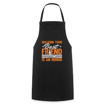 Walking Your Bestfriend Is An Honor Cardio Fitness - Cooking Apron - black - Front - AI Model Male 185 dark (185cm)