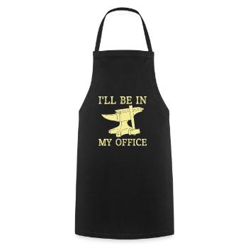Blacksmith Ironsmith I'll Be In My Office - Cooking Apron - black - Front - AI Model Male 185 dark (185cm)